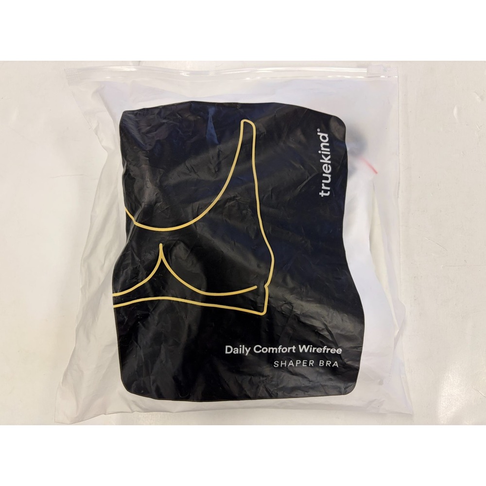 Truekind Daily Comfort Wirefree Shaper Bra Women's 3XL White Wireless New Sealed